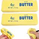 2 Pack Butter Squishy Toy,Realistic Butter Squishy Stick Set,Slow Rising Squishy Toys for Stress Relief,Soft Squeeze Toys for Adults,Squishy Food Fidget Toy,Relaxing Anxiety Relief Sensory Squishy Toy