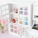 Dollhouse Decoration Accessories,1:12 Dollhouse Furniture Miniature Bookshelf Cabinet Living Room Pretend Toy