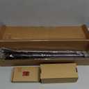 KAMANINA Bronze Curtain Rods for Windows 48 to 84 Inch, Adjustable Single Curtain Rod 32 to 86 Inch(2.6-7.1ft), 3/4 Inch Splicing Drapery Rods with Twisted Cage Finial