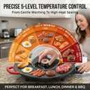 Electric Indoor Grill Nonstick, 14” Round Electric Griddle with Adjustable Temperature Control,for Pan Searing Steaks, Breakfast, BBQ & Family Meals, Bonus Spatula,Oil Brush & Food Tongs