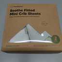 2-Pack Mini Crib Sheets Fitted - 38x26 Pack N Play Sheets for Pack and Play Mattress, Organic Cotton, Soft & Breathable Playard Bedding, Neutral Mini Toddler Bed Cover for Boys, Girls (Elly)