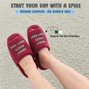 Women's Silent Indoor Slippers  Lightweight Terry Cloth Slides with Memory Foam, Open Toe, Soft Sole (No Rubber), Foldable Travel House Shoes for Home or Hotel Use (7-8, Burgundy Red)