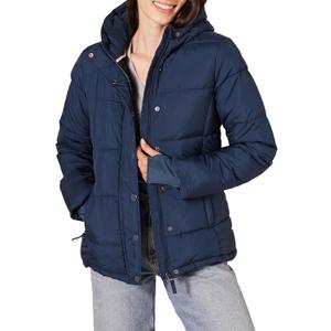 Amazon Essentials Women's Heavyweight Quilted Long-Sleeve Hooded Puffer Coat (3X, Navy)