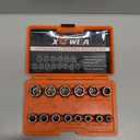 XEWEA Professional 14PCS Bolt Extractor Set, 3/8" Drive Impact Stripped Bolt Remover Socket Set for Removing Damaged Broken Rounded Off Bolt & Nut, Impact Grade Cr-Mo Steel with Case Father's Day Gift