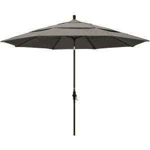 California Umbrella 11' Round Aluminum Market Umbrella (Taupe)