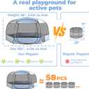 XXLarge Popup Portable Dog Houses, 10'x4.8'H Assembly-Free Gazebo-Style Kennel Dog Playpen Pet Screen Tent Sun Shade Shelter, Dog Crates Canopy for Travel Camping Anti-Bugs with Leakproof Bottom