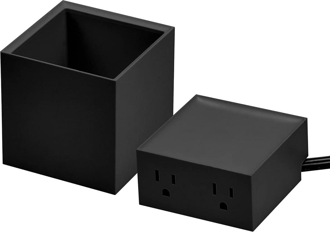 Bostitch Office Konnect Power Expansion Kit, Includes Pencil Cup and Two Outlet Charger for Desktop, Black ((Pack of 1))