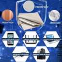 Faraday Fabric 43 x 196.8, Military Grade Signal Blocking Cloth Shields, Conductive Material Cover for WiFi, Cell, Bluetooth, RFID, EMP Protection with Faraday Tape