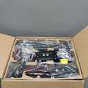 HUANUO Triple Monitor Mount for 17 to 32 inch Screens, Adjustment Gaming Triple Monitor Stand with Swivel, Tilt, Rotation, Clamp & Grommet Kit (Black)