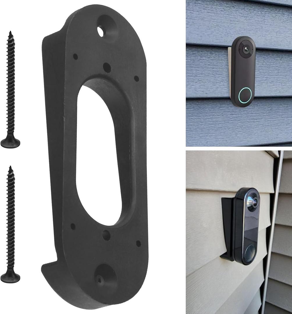 Doorbell 4" Standard Vinyl | Aluminum | Hardi Board | Cedar Siding Mount Compatible with REO-Link Doorbell WiFi Camera, Wedge Kit Design for Nest Wireless Doorbell - Keep The Doorbell Level