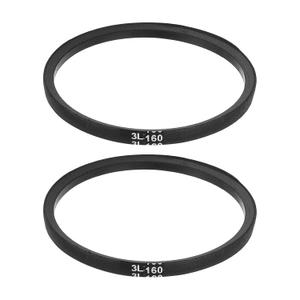 uxcell 2Pcs 3L160 Classic Wrapped Rubber V-Belt, 16"(406mm) Outside Circumference, 3L Profile V Belt 3/8" Width 7/32" Height