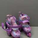 Kids Roller Skates for Beginners - ZOOBLISS Toddler Roller Skates for Boys and Girls Ages 3-7 with Light-Up Wheels & 4 Adjustable Sizes, Tri-Wheel Training Skates for Kids (XS-Small(8C-10.5C US), Mermaid Purple)