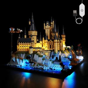 Kyglaring LED Light Kit Compatible with Lego Hogwarts Castle and Grounds 76419 Building Blocks, Upgrade Touch Control & Dimming, Lighting Accessories for Lego 76419 Model Set, Lights Only