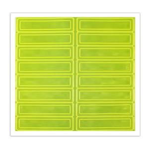 AccuformNMC NMC Lime Green Adhesive Retro-Reflective Hard Hat Helmet Stickers, 1" x 4" Strips, LHR104GNYL Green/Yellow (Pack of 16), American Made Safety Tags, Signs, and Labels, Green Yellow