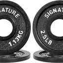 Fitvids Deep Dish 2-Inch Olympic Cast Iron Weight Plates with E-Coating (Black)