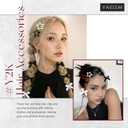 24PCS Bow Hair Clips 3 Colors Red Star Hair Clips Black Satin Mini Hair Bows White Star Barrettes Bowknot Snap Metal Y2K Hair Accessories for Women Girls