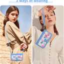 Floral Wallet Case for Samsung Galaxy S20 FE 5G 6.5 inch with Wrist Strap Shoulder Strap Flip Zipper Purse Stand Phone Cover for S 20 EF UW 2022 S20FE5G S20FE 20S S2O Fan Edition 4G G5 Blue