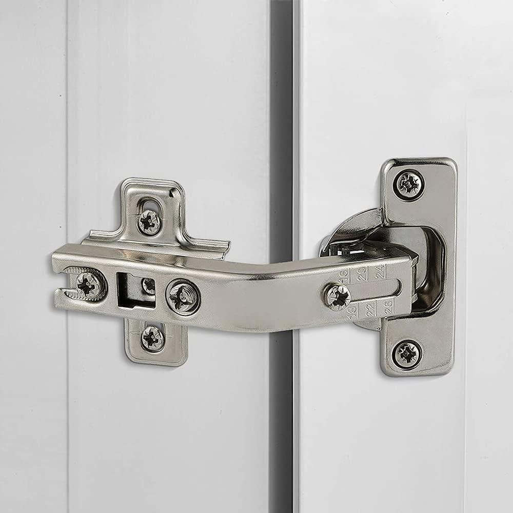 2 Pack 1 Pairs 135 Lazy Susan Hinge, Full Overlay Concealed for Corner Kitchen Cabinet Replacement Hardware, Cupboard Folded, Folden Door