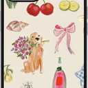 Aesthetic Italian European Summer Pattern Case Compatible with iPhone 14,Fruit Flowers Phone Case,Custom Tulip Protective Cases with Soft TPU Material for Women Girls (for iPhone 14)