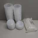 Funnymoom 50 Set 16oz Clear Plastic Drink Buckets with Lids and Straws Disposable Iced Coffee Cup Buckets for Cocktail Parties Smoothie Cup Bulk with Handles for Beach Pool Party Supplies