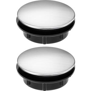 Tatuo 2 Pack Sink Hole Plug Sink Tap Hole Cover Kitchen Faucet Cover Stainless Steel(1-1.4 Inch Diameter, 0.55 Inch Height)