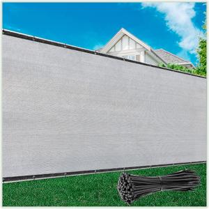 ColourTree Plus Fence Privacy Screen Mesh Cover, Commercial Grade 220 GSM,Heavy Duty Perfect for Outdoor Back Yard (8' x 50', Gray)