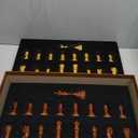 AMEROUS High Polymer Weighted Chess Pieces with 4.25'' King - 2 Extra Queens - Gift Package, Standard Tournament Chessmen for Chess Board or Replacement of Missing Pieces (Chess Pieces Only)