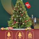 Patent Pending Musical Rotating Christmas Tree Stand, UL Certified Up to 9ft 120 lb Artificial Christmas Tree with Speaker, Spinning Stand with Remote, Fit for 1.25-2" in Tree Poles - 800W