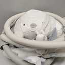 LULLABY COTTON Baby Play Gym Mat - Ultra Soft 100% Cotton Thick Playmat with 6 Toys, Convertible to Ball Pit, Machine Washable & Adjustable for Newborn to Toddler (Grey Dog)