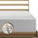 TEXAS LINEN CO. Premium Egyptian Cotton Queen Size Fitted Sheet Only - 22" Extra Deep Pocket Queen Fitted Sheet (Silver), Easy Snug Fit, Soft Cooling Sateen Weave, Luxury Hotel Quality Bottom Sheets