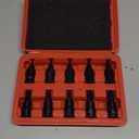 Torx Bit Socket Set, Premium Cr-Mo Steel | 10-Piece Star T20 - T60 Set | 3/8-Inch Drive | Enhanced Storage Case