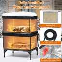 2 Story Heated Cat House for Outside, 100% Waterproof, Safe Escape Door, Elevated Base, Weatherproof Insulated Shelter for Stray Feral Barn Cat