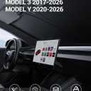 BASENOR 2017-2026 Tesla Model Y Model 3 Windshield Sunshade, (Proprietary Design) Folding Front Window Sun Shade Full Cover, Heat UV Protection Visor Accessories