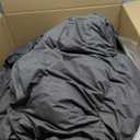 KAKABELL Pinch Pleat Goose Down Feathers Fiber Comforter Full/Queen Size All Season-Ultra Soft and Cozy Noiseless Duvet Insert with Egyptian Cotton Blend Cover,Fluffy Warm Comforter (Grey,90"X90")