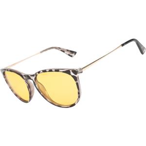 Night Vision Glasses Polarized Yellow Lens Anti-Glare Driving Glasses, Lightweight UV100% glasses for Nighttime