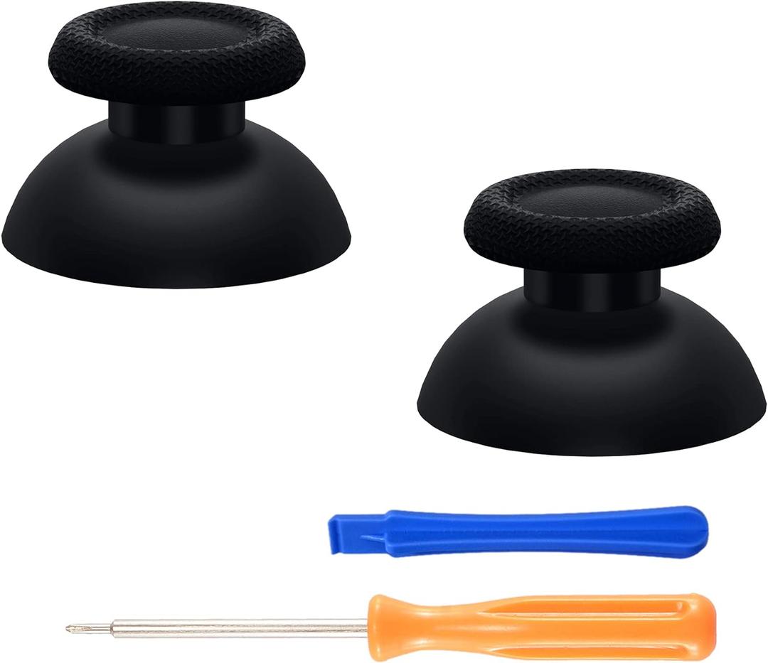 eXtremeRate Black Replacement Thumbsticks for PS5 Controller, Custom Analog Stick Joystick Compatible with PS5, for PS4 All Model Controller - Controller NOT Included
