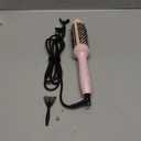 Thermal Hair Brush for Blowout Look, 1.5 Inch Heated Round Brush for Natural Curl,Ionic Curling Iron Wand with Dual Voltage, Volumizing Smoothing Hot Round Brushes, Light Pink