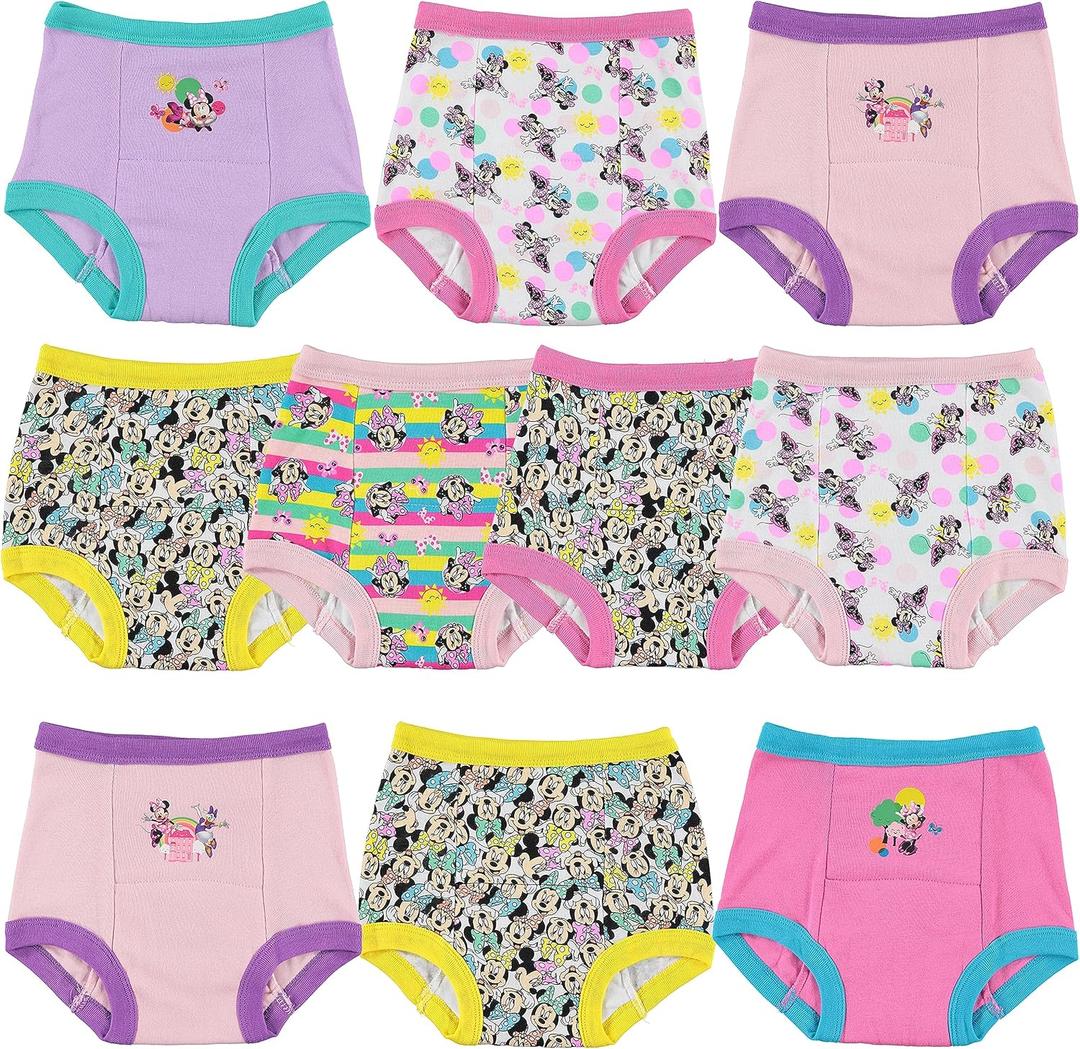 Disney Girls' Minnie Mouse Potty Training Pants, MinnieTraining10pk, 3T