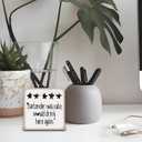 Funny Bar Sign - Bartender Was Cute Would Drink Here Again - 5" Wooden Block Plaque, Rustic Farmhouse Home Bar Decor - Funny Table Desk Decorations & Accessories - A13