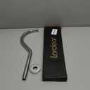 Lordear Shower Arm 17 Inch Chrome Shower Head Arm Extender with Flange Stainless Steel T304 Shower Head Pipe For Rain Shower Heads