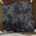 Washable Dog Bed Mat Pet Crate Pad Soft Fluffy Pet Kennel Beds Dog Sleeping Mattress for Large Jumbo Medium Small Dogs, 21 x 13 Inch, Gray (Grey)