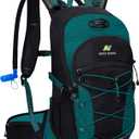 Hydration Backpack 3L Water Bladder, Hiking Water Backpack with Rain Cover, Insulation Hydration Daypack Rucksack for Cycling (03 Lake Green)