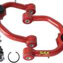 Front Upper Control Arms for 1996-2003 Toyota Tacoma 4WD, 1995-2002 Toyota 4Runner 4WD, 2-4" Lift Red Tubular Arms with PU Bushings and 1 Spare Ball Joint (2PCS