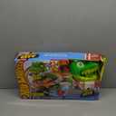 Hot Wheels Toy Car Track Set, City T-Rex Blaze Battle Playset & 1:64 Scale Die-Cast Vehicle, 18 Tall, Multiple Race Outcomes, Spinning Dinosaur Eyes