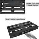 22" x 12.5" Guitar Pedal Board with Power Supply Tray, Carry Bag & Mounting Tapes Included (Black, SPB-22S)