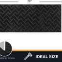 PURRUGS Dirt Trapping Door Mat 32" x 70", Non-Slip Machine Washable Entry Rug, Dog Doormat, Indoor Front Door Mat, Super Absorbent Entryway Rug for Muddy Shoes & Paws, Black