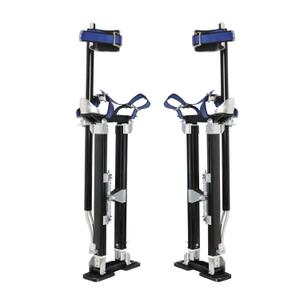 Nakkaa 24-40 Inch Adjustable Aluminum Drywall Stilts for Heavy-Duty Work | Black, Compatible with drywall taping, painting, cleaning high windows