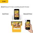 KODAK Dock Plus 4x6'' Photo Printer, 10 Sheets, Docking & Bluetooth Smartphone Printer for iPhone & Android, Instant Color Prints, 4PASS Dye Sublimation