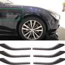 YOCTM Black Carbon Fiber Texture Side Air Vent Fender Cover Trim Compatible with Maserati Ghibli 2014 2015 2016 2017 2018 2019 2020 2021 (6PCS/ Pack)