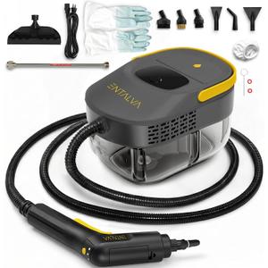 Handheld Steam Cleaner for Home & Car Detailing, 1600W Multi-Purpose Steamer, 1.69QT Large Tank Deep Cleaning Machine with 15 Accessories for Grout, Tile, Furniture